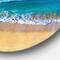 Designart - Floating Blue Waves Beach' Large Seashore Metal Circle Wall Art
